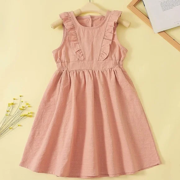 knee length dresses for ladies Jack & Teddy Blue Linen Dress main image 1
